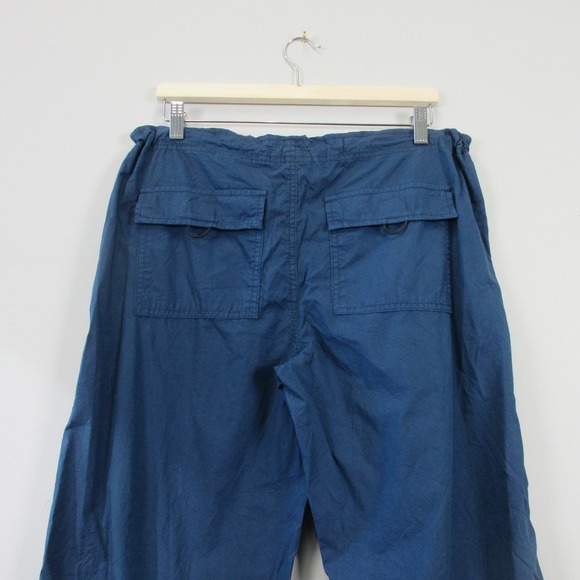 Garage Paxton Parachute Pants Women XS Blue Baggy Cotton Cargo Utility 318 - Picture 7 of 11